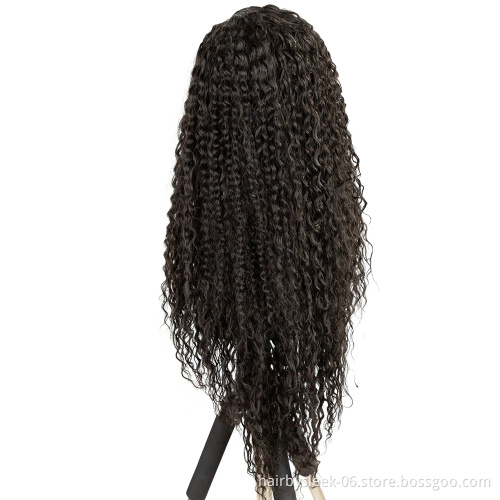 31inches Long curly Water Wave Side Part HighTemperature Ombre Blond Brown Wine red Lace Front Wig Synthetic hair wigs For Women